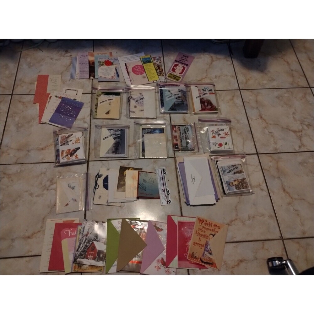 Huge Vintage Greeting Post Card Lot  +  Craft Scrapbooking Christmas Love Animal